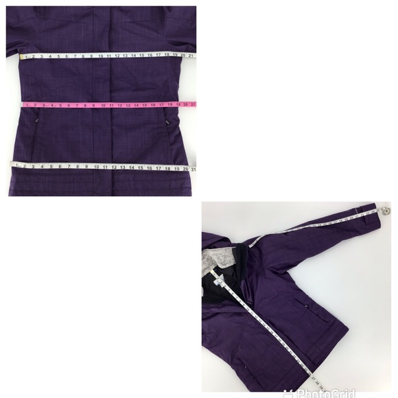 Columbia Sleet to Street Purple Plaid Parka, Med - Picture 14 of 16